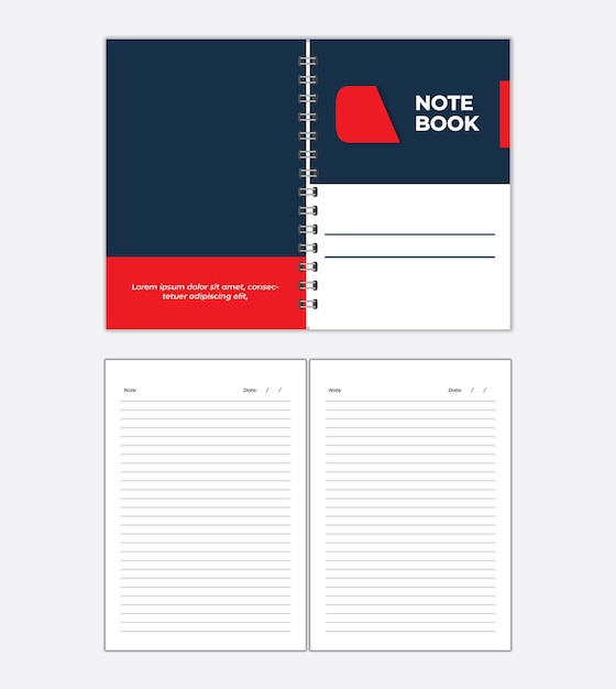 Simple notebook and Notebooks with lines