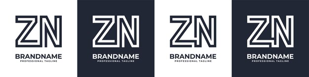 Simple NZ Monogram Logo suitable for any business with NZ or ZN initial