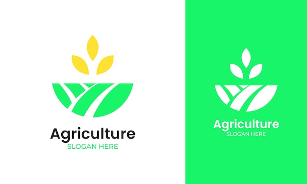 Simple organic agriculture logo design