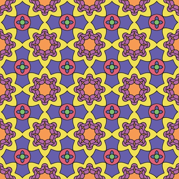 Simple Ornament beautiful background with geometric elements with ethnic mandala ornament