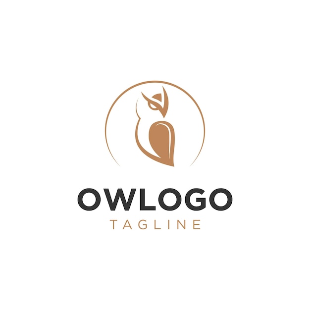 Simple Owl Logo Template Vector