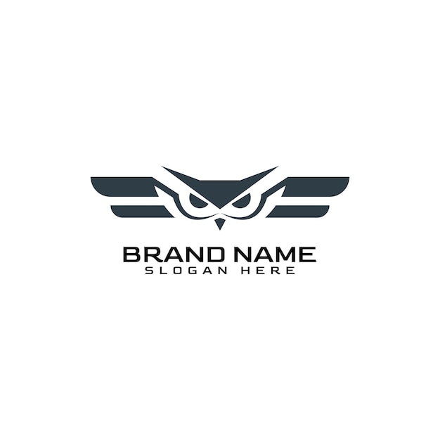 Simple owl logo vector design logo template