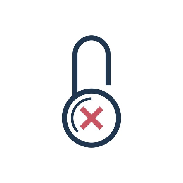 Vector simple padlock icon vector template