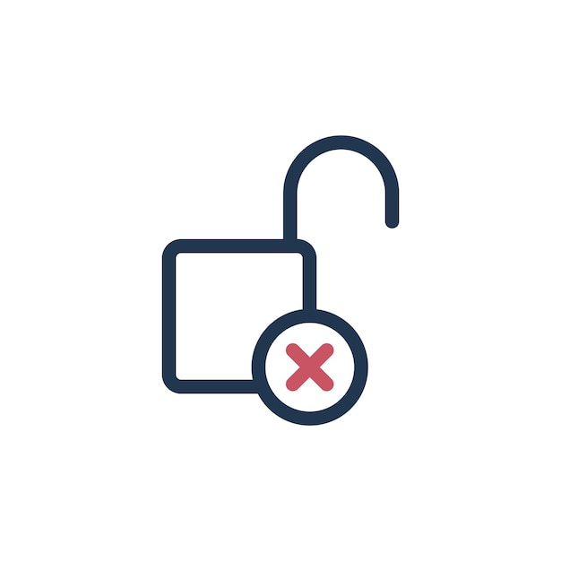 Vector simple padlock icon vector template