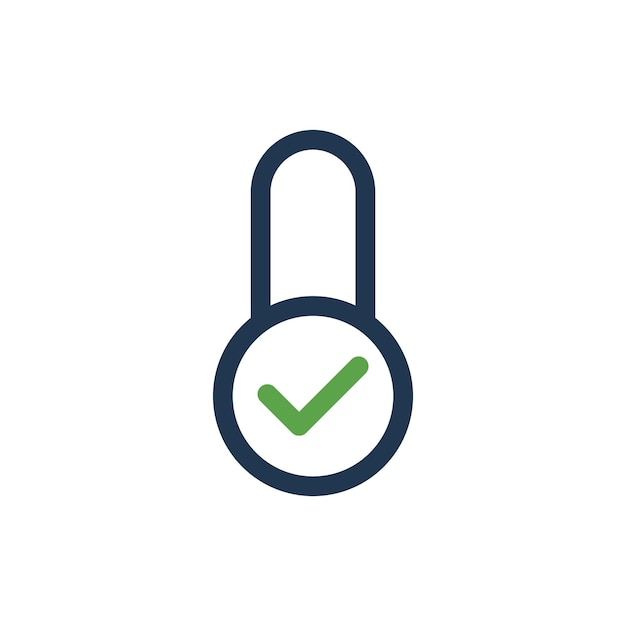 Simple Padlock Icon Vector Template