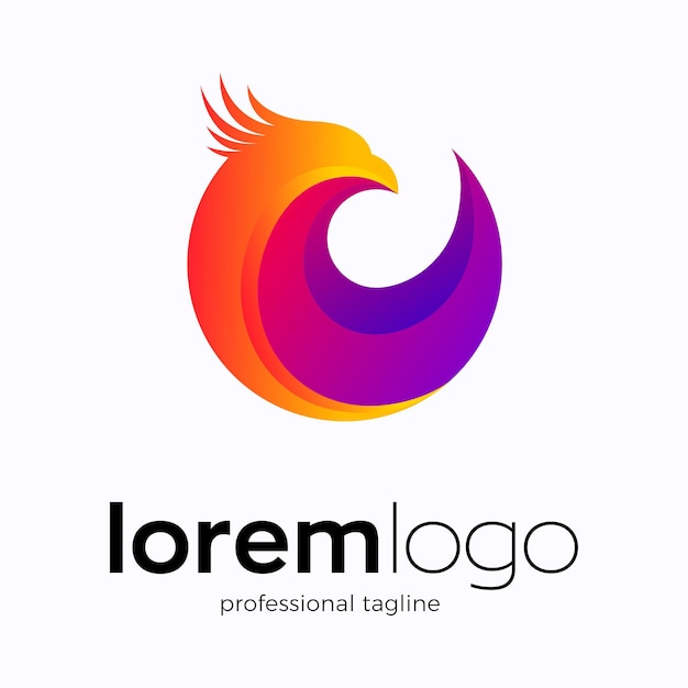 Simple phoenix logo design