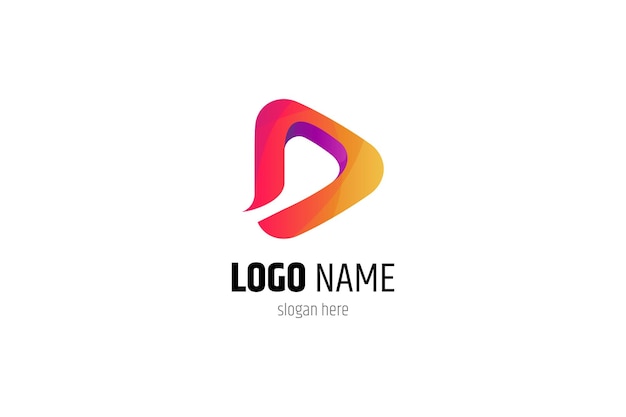 Simple play media logo design