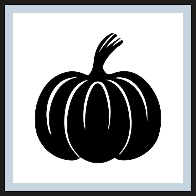 Simple pumpkin vector silhouette