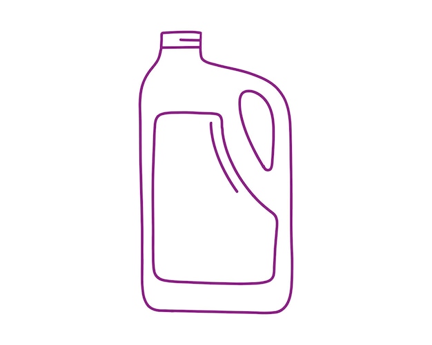 A simple purple bottle of detergent with a handle.