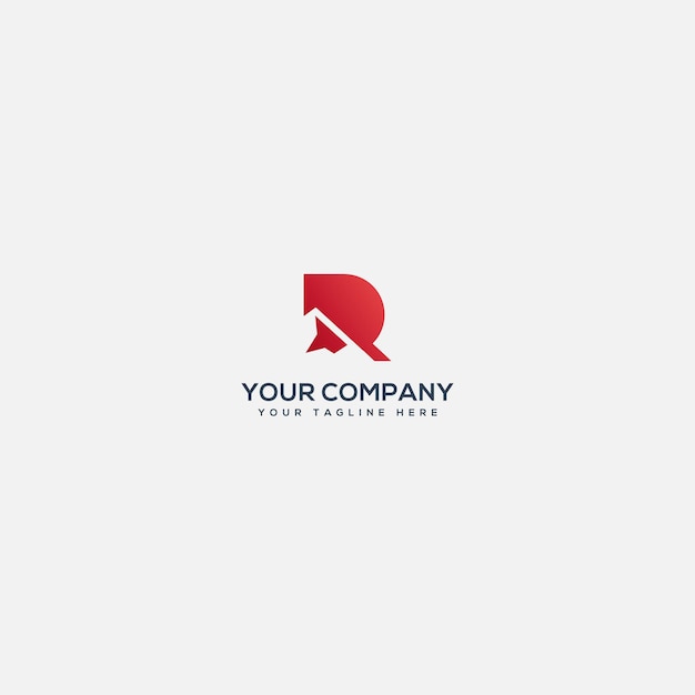 Simple R mountain letter logo design, modern R mount