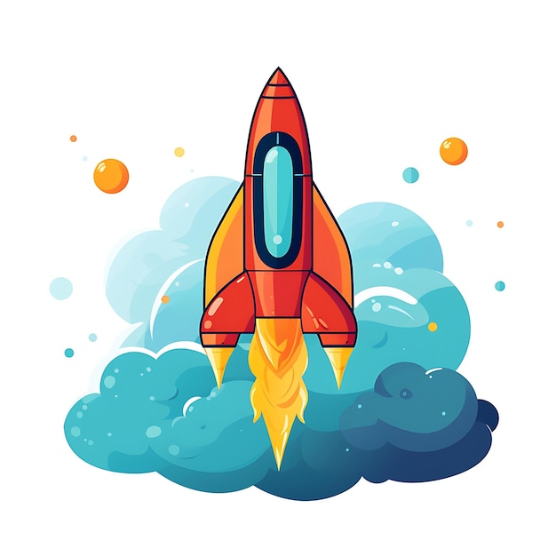 Simple Rocket SVG Vector Illustration