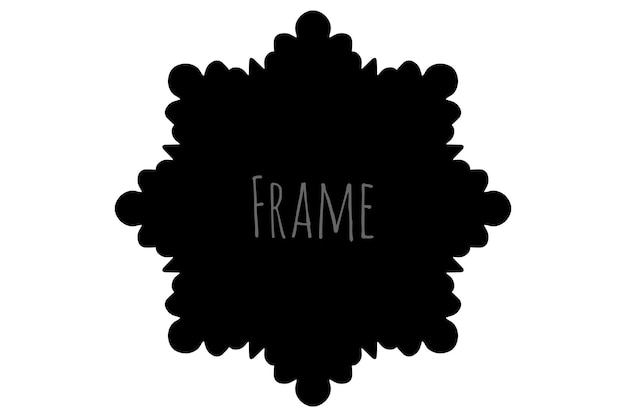 Simple round frame monogram template