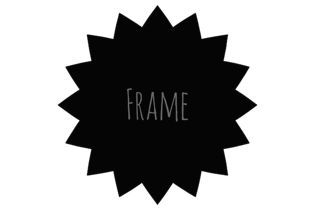 Simple round frame monogram template