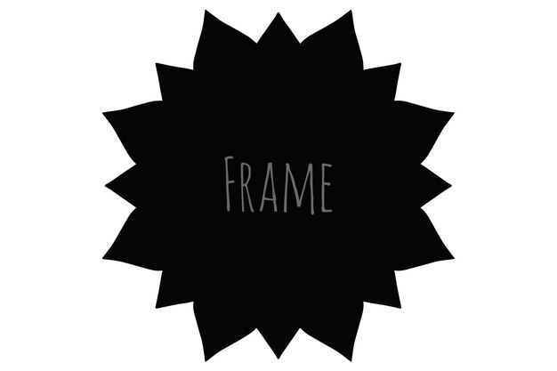 Simple round frame monogram template