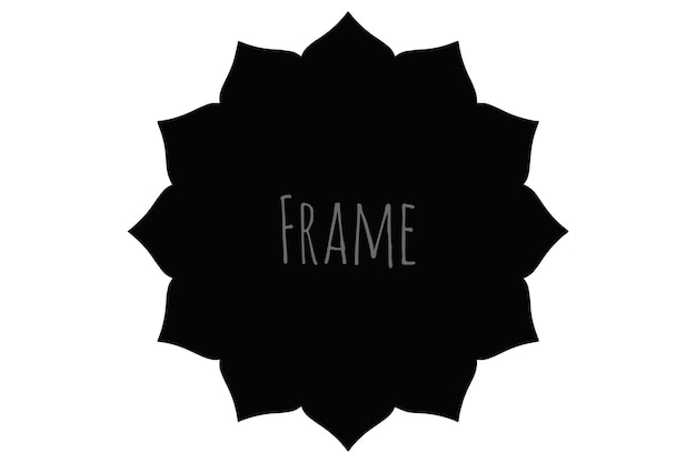 Simple round frame monogram template