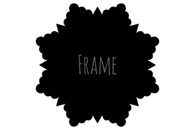 Simple round frame monogram template