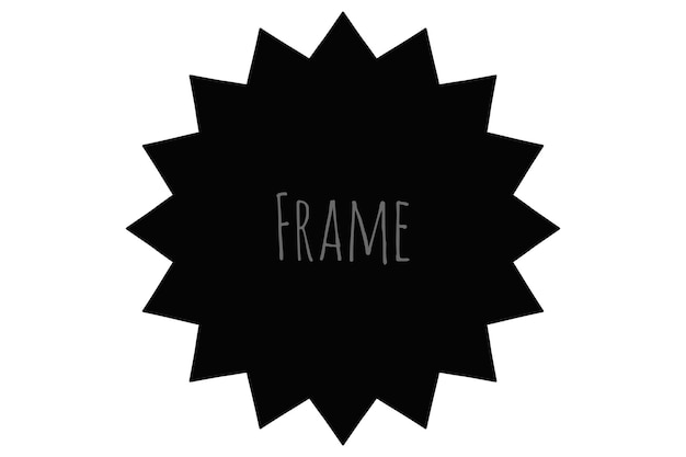 Simple round frame monogram template