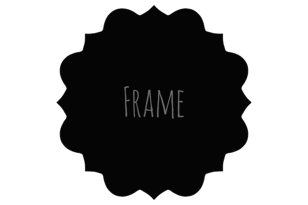 Simple round frame monogram template