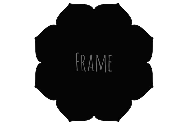 Simple round frame monogram template