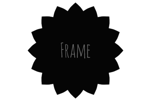 Simple round frame monogram template