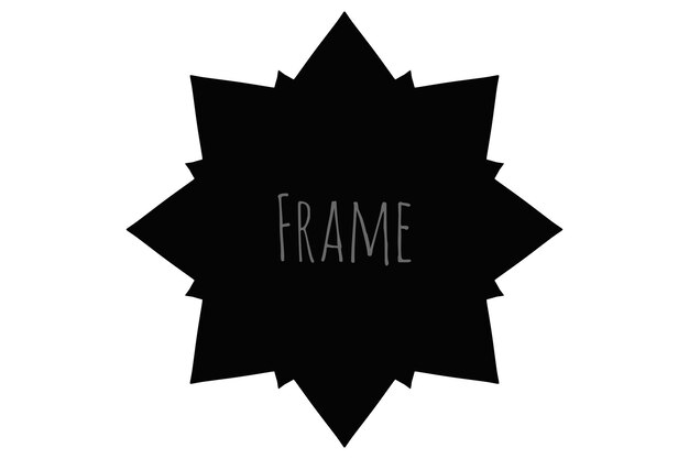 Simple round frame monogram template