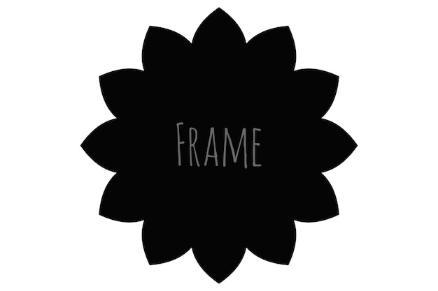 Simple round frame monogram template