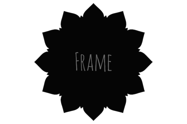 Simple round frame monogram template