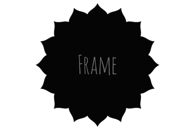 Simple round frame monogram template