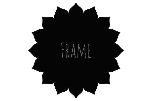 Simple round frame monogram template