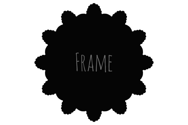 Simple round frame monogram template