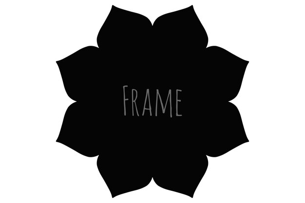 Simple round frame monogram template