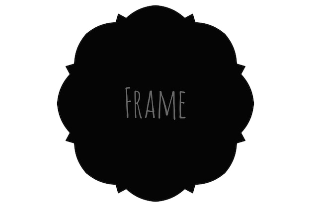 Simple round frame monogram template