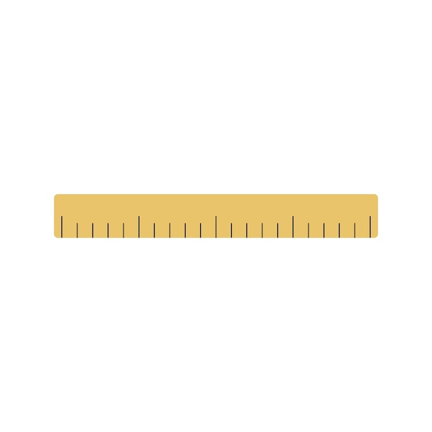 Simple ruler illustration. School supply flat design. Office element - stationery and school supply.