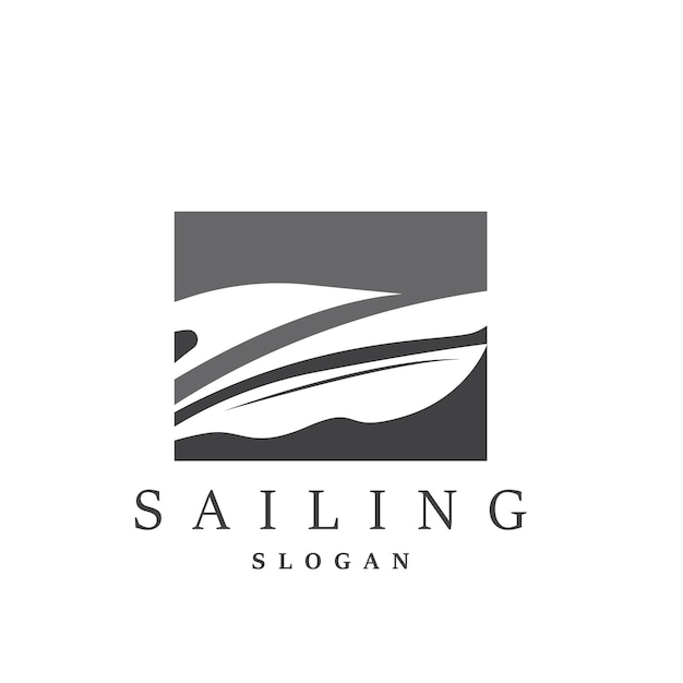 Simple Sailboat Logo Design Symbol Vector Template