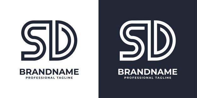 Simple SD Monogram Logo suitable for any business with SD or DS initial