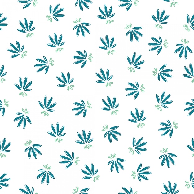 Simple seamless floral pattern. Warm color palette.