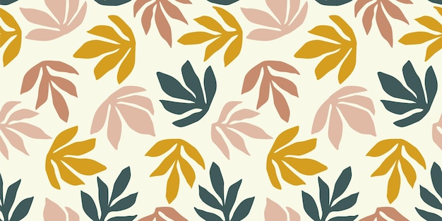 Simple seamless pattern with abstract leaves Modern design for paper cover fabric interior decor and other