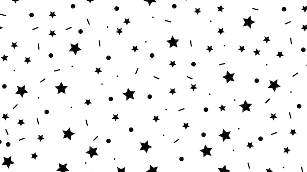 Simple seamless sprinkle pattern Bright color confetti stars on white background