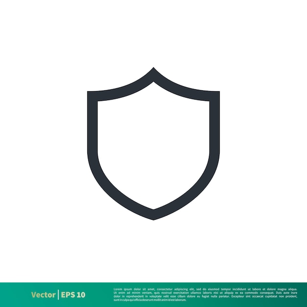 Simple Shape Shield Icon Vector Logo Template Illustration Design Vector EPS 10