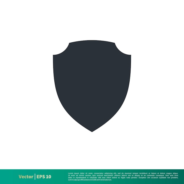 Simple Shape Shield Icon Vector Logo Template Illustration Design Vector EPS 10