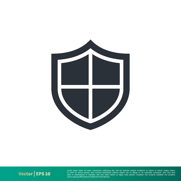 Simple Shape Shield Icon Vector Logo Template Illustration Design Vector EPS 10