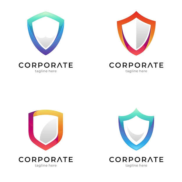 simple shield frame logo collection