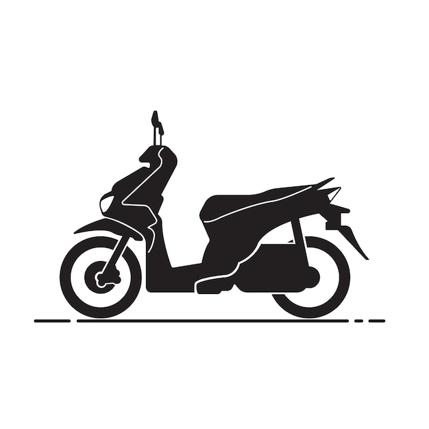 simple silhouette of a classic and unique motorcycle