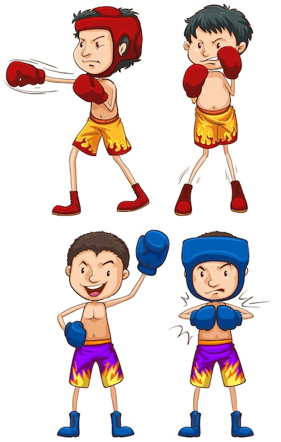 Simple sketches of boxers