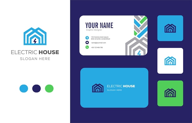 simple smart house logo business name card company logo