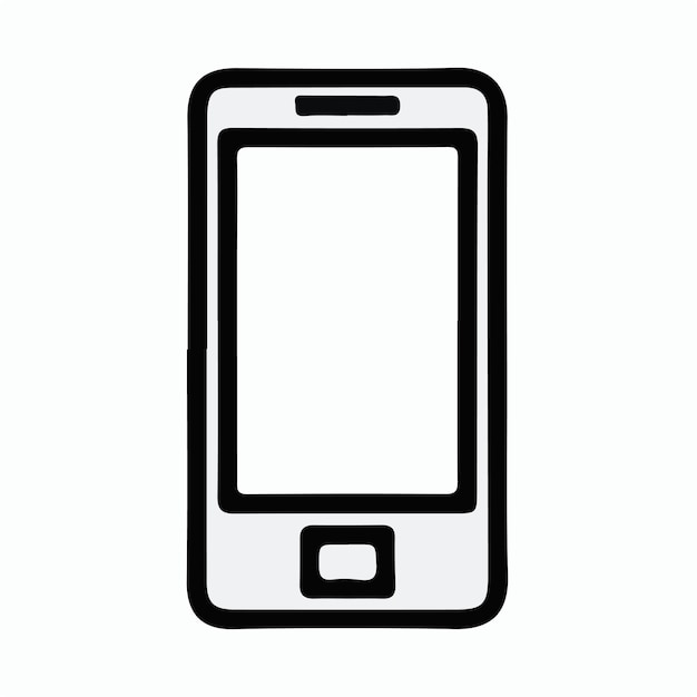 Vector simple smartphone icon logo illustration