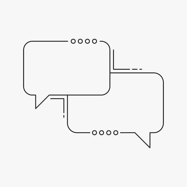 Simple speaking bubble vector art illustration