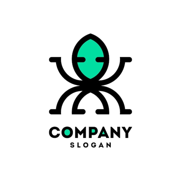 Simple spider logo design template