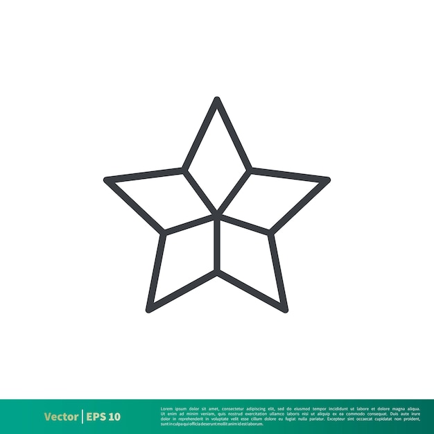 Simple Star Shape Icon Vector Logo Template Illustration Design Vector EPS 10