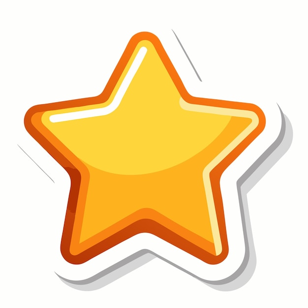 Vector a simple star sticker vector illustrations 14